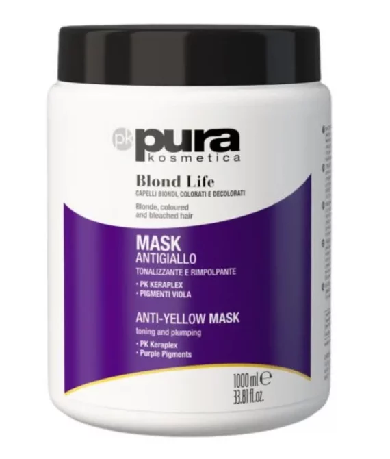Pura Kosmetica – Blond life – Maschera antigiallo – 1 LT
