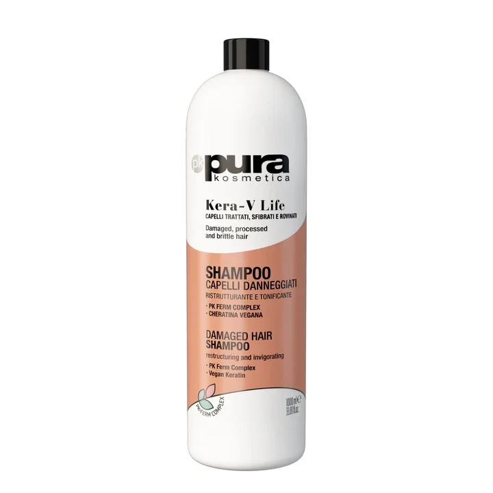 Pura Kosmetica - Kera - V life Shampoo capelli danneggiati - 1LT